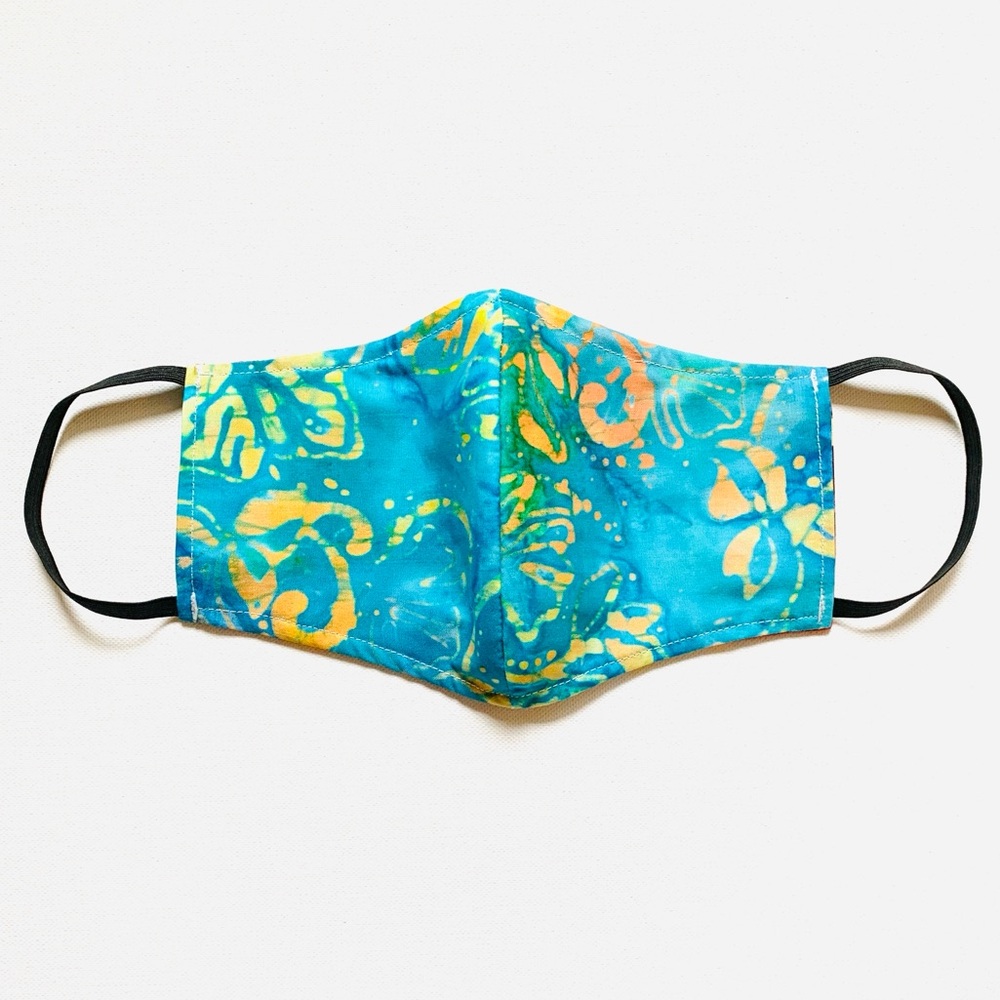 NEW Handmade Batik Hibiscus Dream Print Face Mask
